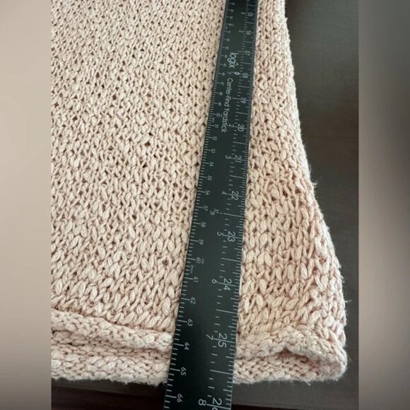 Forever 21 Womens L Loose Knit V-neck Pink Sparkle Sweater Cottagecore Lagenlook - Picture 6 of 9